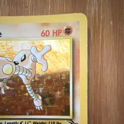 Pokemon TCG Hitmonlee Holo Rare Fossil 7/62 Unlimited 1999 Card English - Image 4