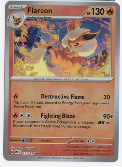 Flareon Pokeball 013/131 Prismatic Evolutions Pokemon Card - Image 1