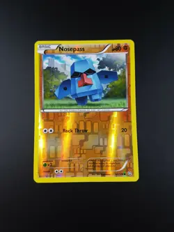 Nosepass 62/124 Reverse Holo B&W Dragons Exalted Pokemon Card - Light Play - Image 1