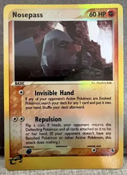 POKEMON EX RUBY & SAPPHIRE NOSEPASS REVERSE HOLO CARD 18/109 - Image 1