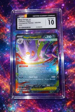 Pokemon TCG Mega Gengar ex 056/094 Phantasmal Flames Holo CGC 10 2025 - Image 1