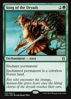 1 x Song of the Dryads - Commander Anthology - Heavy Play - MTG - Image 1