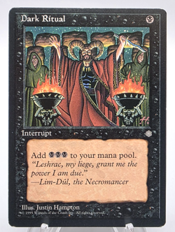1995 Magic The Gathering - Dark Ritual - Ice Age - MP - Image 1
