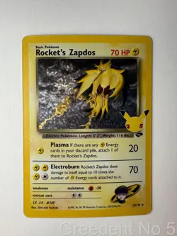 Rocket's Zapdos 15/132 holo Celebrations: Classic Collection Pokemon NM - Image 1