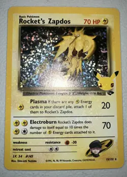 Pokemon TCG Rockets Zapdos Holo Classic Collection 15/132 Celebrations - Image 1