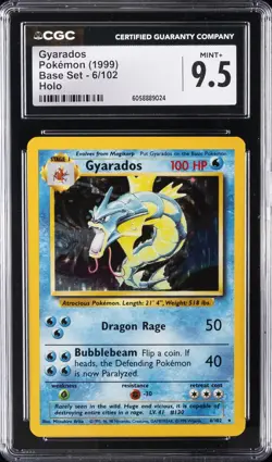 1999 POKEMON BASE SET HOLO #6 GYARADOS CGC 9.5 - Image 1