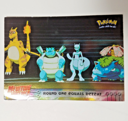 Topps 1998 Pokemon Round One Equals Defeat #26 Foil Mewtwo Strikes Back Blue - Image 1