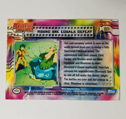 Topps 1998 Pokemon Round One Equals Defeat #26 Foil Mewtwo Strikes Back Blue - Image 2