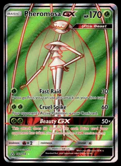 Pokemon TCG SM - Ultra Prism #140/156 Pheromosa GX (Full Art) Holo LP+ - Image 1