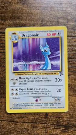 Pokemon Dragonair – Base Set 2 – English – Vintage WotC – LP - Image 1