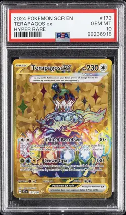2024 POKEMON SCR EN-STELLAR CROWN HYPER RARE #173 TERAPAGOS EX PSA 10 - Image 1