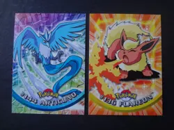 2000 Topps Pokemon Series 3 #136 Flareon & #144 Articuno Blue Logo 1st Lot - Image 1