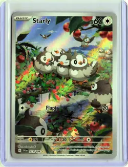 Starly 221/198 Illustration Rare Scarlet & Violet Pokemon Near Mint - Image 1