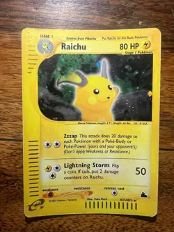 Pokemon Raichu H25/H32 Skyridge Holo LP - Image 1