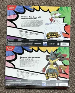 Pokemon Ascended Heroes Premium Poster Collection Mega Lucario Gardevoir 2 Boxes - Image 2