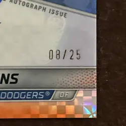 2025 Bowman's Best Jaron Elkins #B25-JE Dodgers Auto Orange X Fractor /25 - Image 3