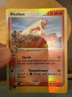 Pokemon TCG Blaziken Reverse Holo EX Ruby & Sapphire Card 15/109 NM Condition - Image 1