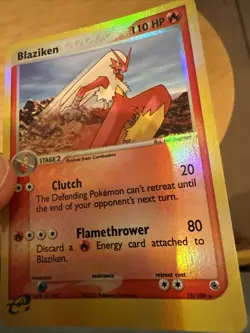 Pokemon TCG Blaziken Reverse Holo EX Ruby & Sapphire Card 15/109 NM Condition - Image 2
