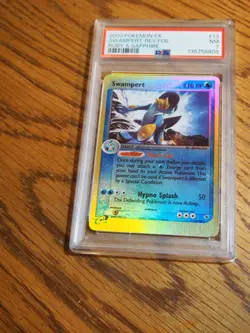 Pokemon 2003 Ruby Sapphire Swampert Reverse Foil card, PSA 7 - Image 1