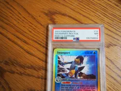 Pokemon 2003 Ruby Sapphire Swampert Reverse Foil card, PSA 7 - Image 2
