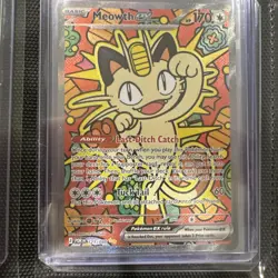 Pokemon Meowth EX 121/088 POR Rare Full Art Holo Card English😼 - Image 1