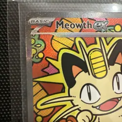 Pokemon Meowth EX 121/088 POR Rare Full Art Holo Card English😼 - Image 4