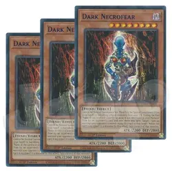 Yugioh - Dark Necrofear x 3 - 1st Edition Ultra Rare Blue NM - Free Holo Card - Image 1