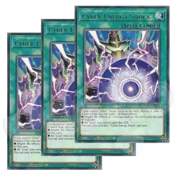 Yugioh - Cyber Energy Shock x 3 - 1st Edition Rare NM - Plus Free Holo Card - Image 1