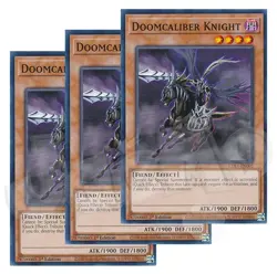 Yugioh - Doomcaliber Knight x 3 - 1st Edition LP - Plus Free Holo Card - Image 1