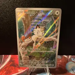 Pokemon Meowth 106/094 Me02: Phantasmal Flames Illustration Rare Holo Basic 70HP - Image 1