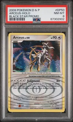Arceus-Holo Pokemon Diamond & Pearl Black Star Promo DP50 NM PSA 8 - Image 1