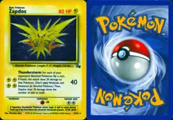 ZAPDOS 15/62 HOLO RARE FOSSIL POKEMON UNLIMITED HOLO MP - Image 3