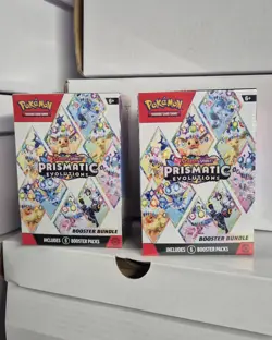 X2 Pokemon TCG: Scarlet & Violet-Prismatic Evolutions Booster Bundle (6 Packs) - Image 1