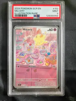 2024 POKEMON SCR EN-STELLAR CROWN ILLUSTRATION RARE #152 MILCERY PSA 9 - Image 1