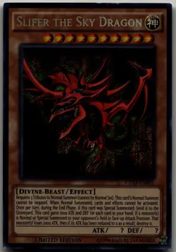 Slifer the Sky Dragon Secret Rare 2016 Mega-Tins CT13-EN001 LP-MP - Image 1