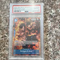 Bandai One Piece CCG Portgas.D.Ace Royal Blood Treasure Rare Foil PSA 10 2025 - Image 1