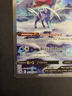 Pokemon TCG Suicune v Crown Zenith: Galarian Gallery Ultra Rare Card GG38/GG70 - Image 5