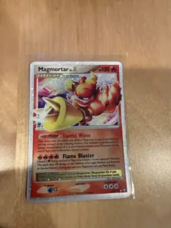 Pokemon TCG Magmortar LVL x Reverse Holo Rare Card 123/123 Mysterious Treasures - Image 1