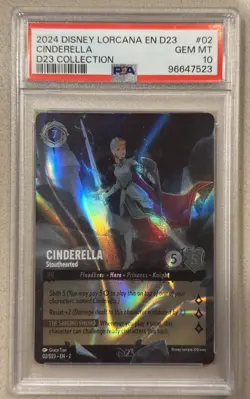 Disney Lorcana PSA 10 - Cinderella Stouthearted 02/D23 Expo Collection Promo - Image 1