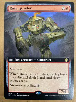 MTG 1x EXTENDED ART Ruin Grinder # 384 Commander 2021 Magic the Gathering x1 NM - Image 1