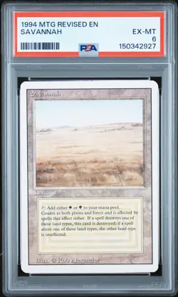 1994 MTG REVISED EDITION SAVANNAH PSA 6 - Image 1