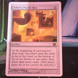 Magic The Gathering Teferi's Puzzle Box Rare Artifact 8th Edition Giancola - Image 1