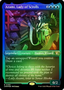 Azami, Lady of Scrolls FOIL ETCHED - 0480 - Rare - Commander Masters CMM MTG - Image 1