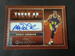 2025 Leaf Glory of the Game Tough As Leather SP Auto /35 Magic Johnson - Image 1