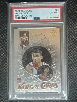 2021 Panini Illusions JALEN GREEN RC #28 King Of Cards PSA 10 Gem Mt Rookie Card - Image 1