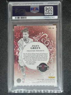 2021 Panini Illusions JALEN GREEN RC #28 King Of Cards PSA 10 Gem Mt Rookie Card - Image 2