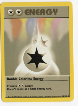Double Colorless Energy 96/102 Base Set Pokemon Card - Image 1