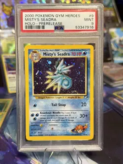 Pokemon Gym Heroes Misty's Seadra Prerelease PSA 9 - Image 1
