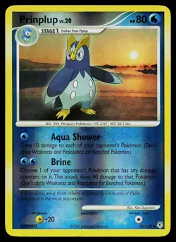 Pokemon Card - Prinplup Diamond and Pearl 58/130 Uncommon Reverse Holo - Image 1