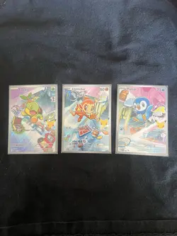 Pokemon First Partner Illustration Collection - Chimchar Turtwig Piplup Set - Image 1